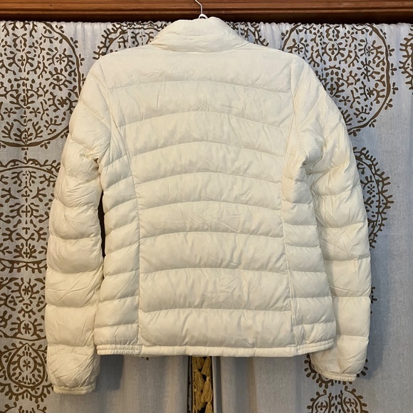 Uniqlo Women's XS Packable Feather Down Jacket Cream Off White Puffer Coat - Picture 3 of 8